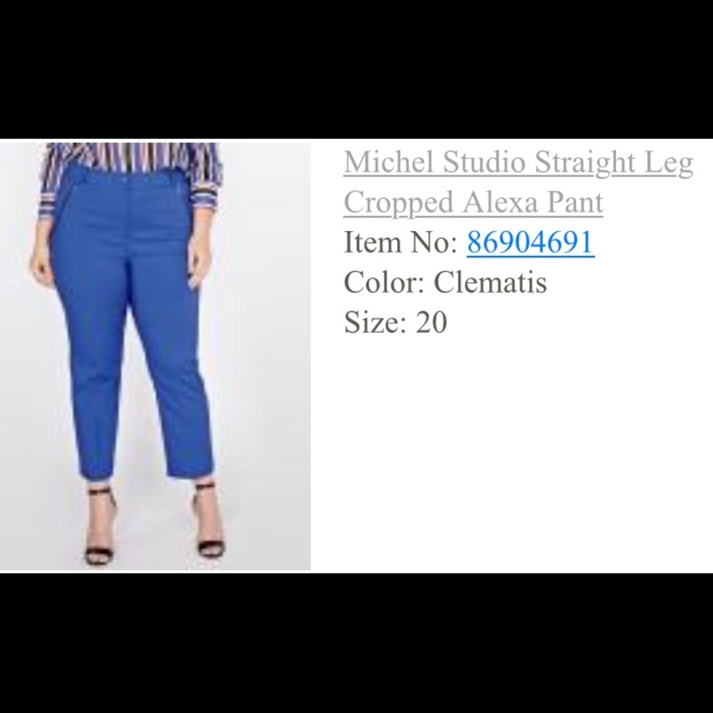 Addition Elle Straight leg crop pants Plus Size 20